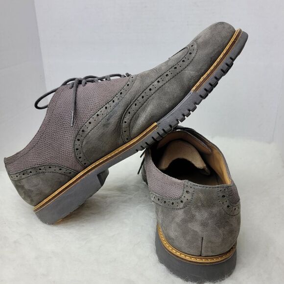 Cole Haan Great Jones Wingtip Oxford Dark Gull Grey C12153 Shoes Size 13 - Picture 6 of 11